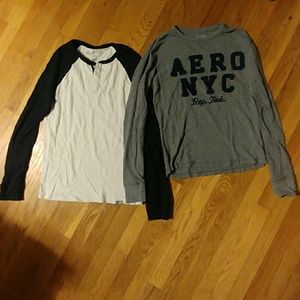 6/$20 Men's Aeropostale henley and thermal bundle